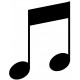 Sticker double note noiree