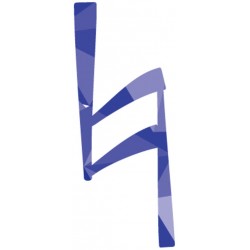 Sticker double croche bleu