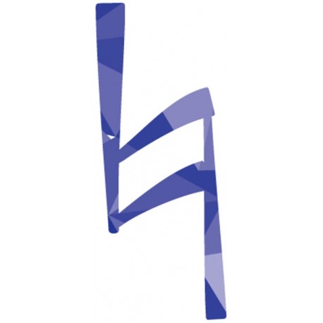 Sticker double croche bleu