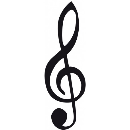 Sticker cle de sol bleu