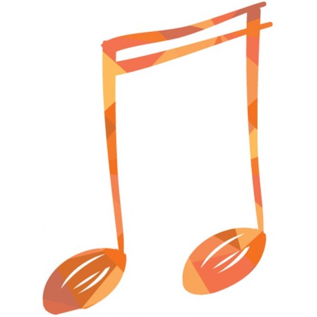 Stickers cle de sol orange