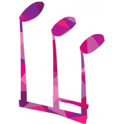 Stickers note violette cle de sol