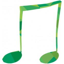 Stickers cle de sol avec notes