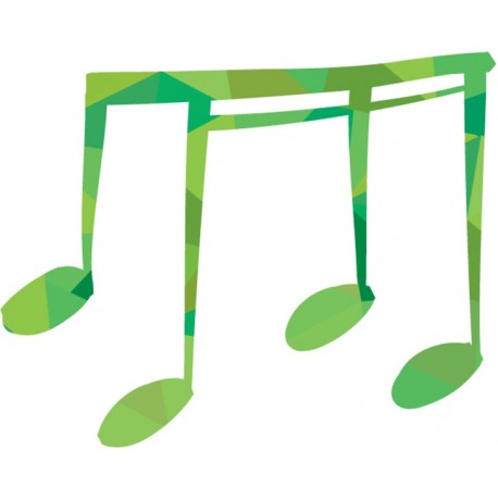 Stickers note double verte