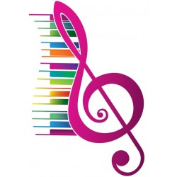 Stickers guitare basse de couleurs
