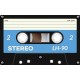 Sticker cassette bleu audio