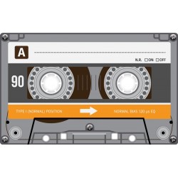 Sticker cassette audio stereo