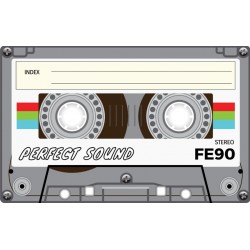 Sticker cassette audio 90