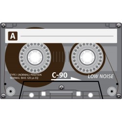 Sticker cassette audio vintage