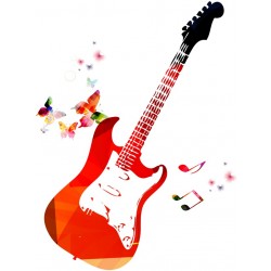 Sticker guitare ancienne