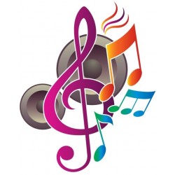 Sticker note musique en folie