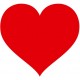 Sticker coeur rouge
