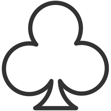 Sticker trefle noir et blanc