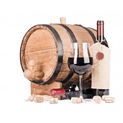 Sticker muraux tonneau avec verres