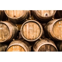 Sticker fond avec tonneaux