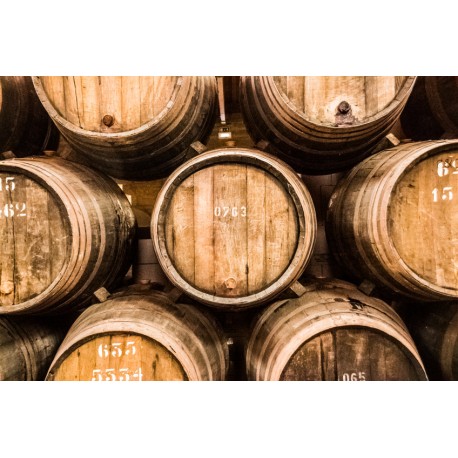 Sticker fond avec tonneaux