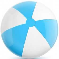 Sticker ballon de plage bleu