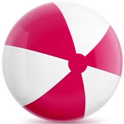 Sticker ballon de plage rouge