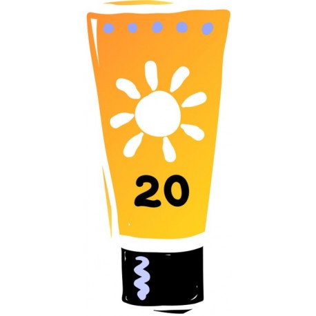 Sticker pot de creme solaire