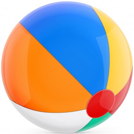 Sticker ballon vintage plage