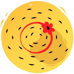 Sticker chapeau de paille