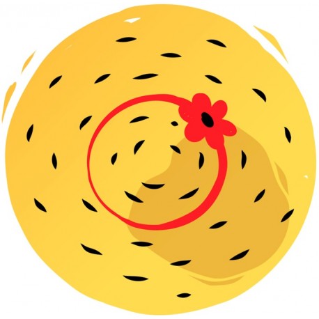 Sticker chapeau de paille