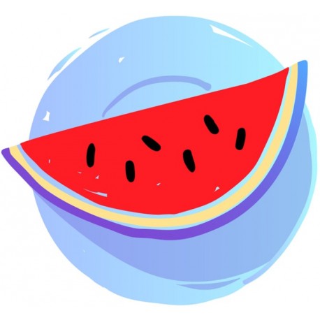 Sticker parasol rouge blanc