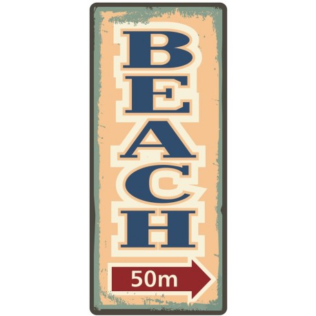 Sticker direction plage