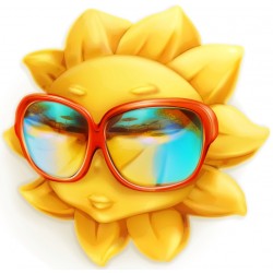 Sticker parasol vue de haut