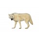 Sticker mural loup neiges blanc