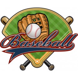 Sticker baseball frappe balle