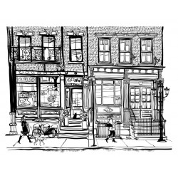 Sticker chapeau USA rouge