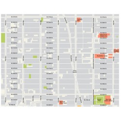 Sticker carte ville new york