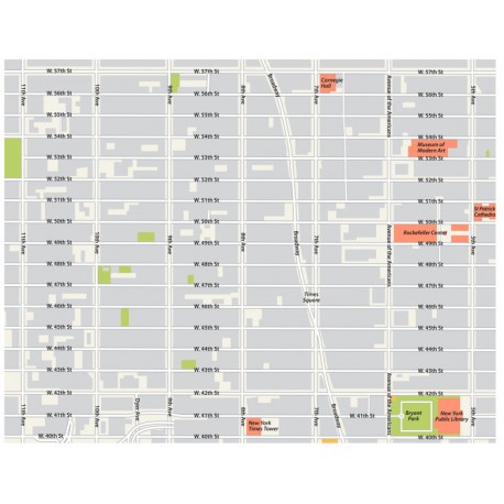 Sticker carte ville new york