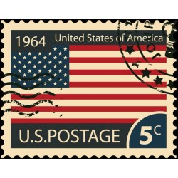 Sticker timbre maison blanche