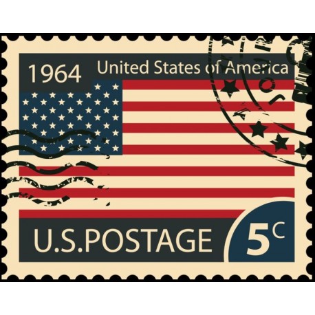 Sticker timbre maison blanche