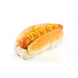 Autocollant mural hot dog moutarde