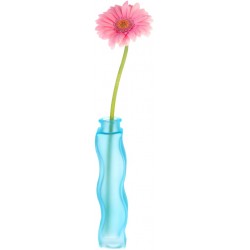 Sticker fleur pot bleu