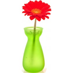 Sticker fleur pot vert
