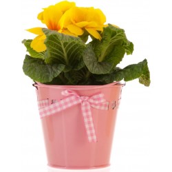 Sticker pot fleurs jaune
