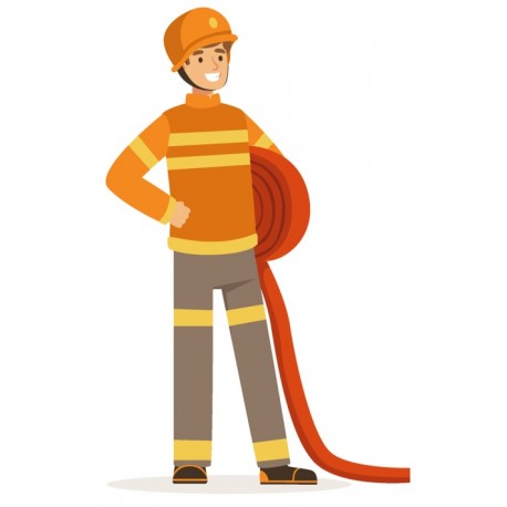 Sticker camion pompier flamme