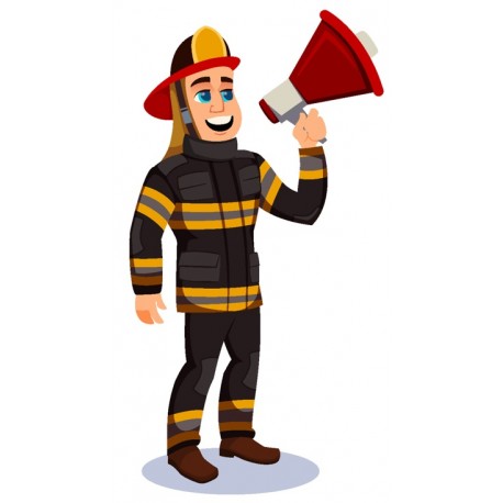 Sticker pompier lumiere