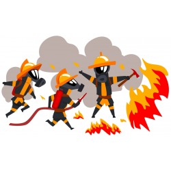 Sticker fire fighter