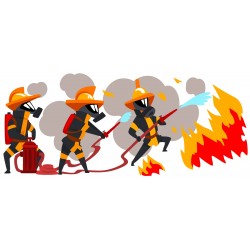 Sticker pompiers en secours