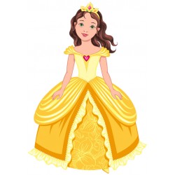 Sticker princesse oiseau bleu