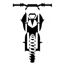 Sticker moto cross de face