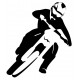 Sticker moto cross de face