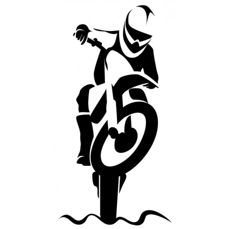 Sticker moto cross accelere