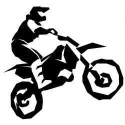 Sticker moto cross leve roue