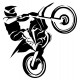 Sticker moto cross roue